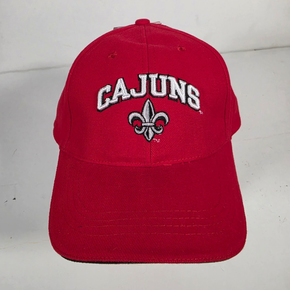 Red Oak Louisiana Lafayette Ragin Cajuns Hat Red Adjustable Baseball Cap NWT